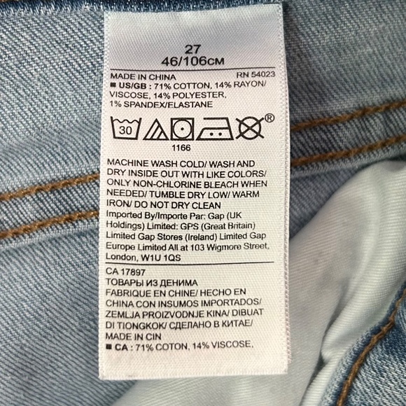 Banana Republic Premium Light Denim Girlfriend Mid-Rise Jeans | Size 27 - Picture 8 of 8